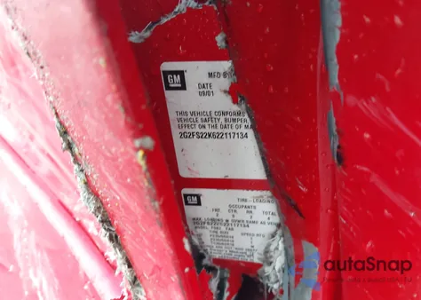 2002 Pontiac Firebird from USA, damaged, VIN 2G2FS22K622117134